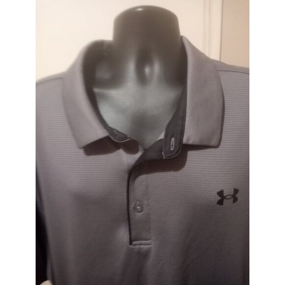 Under Armour Polo Shirt Short Sleeve Performance Loose 4XLT 4XL Tall Gray - Picture 4 of 13